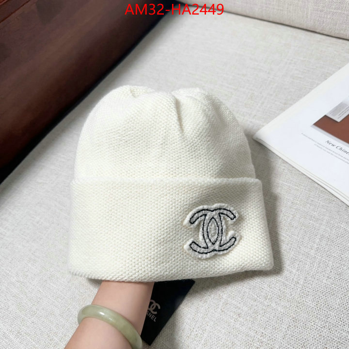 Cap (Hat)-Chanel luxury fashion replica designers ID: HA2449 $: 32USD