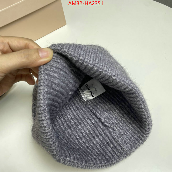 Cap(Hat)-Miu Miu shop cheap high quality 1:1 replica ID: HA2351 $: 32USD