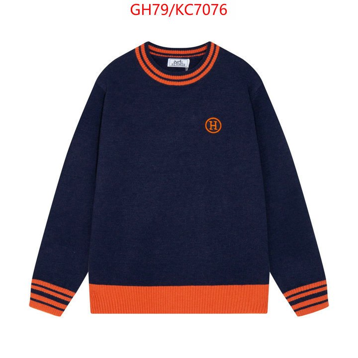 Clothing-Hermes replica designer ID: KC7076 $: 79USD