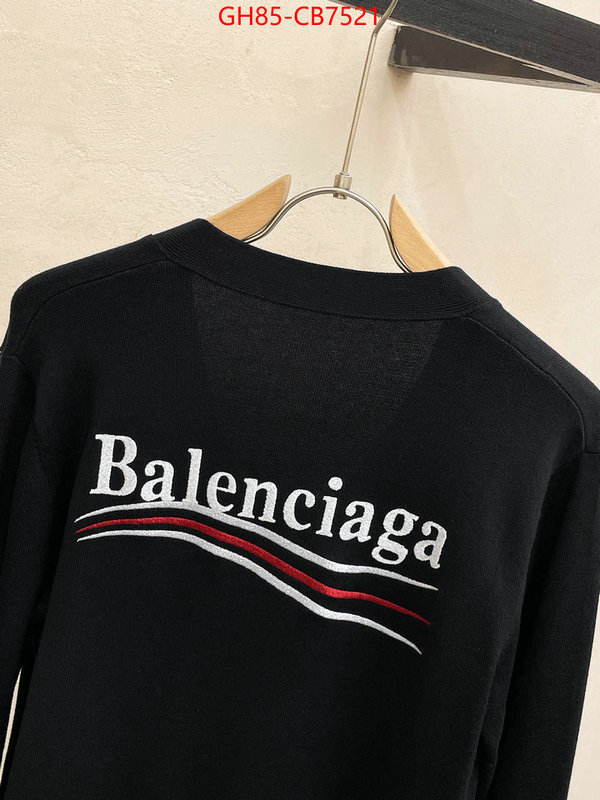 Clothing-Balenciaga luxury cheap ID: CB7521 $: 85USD