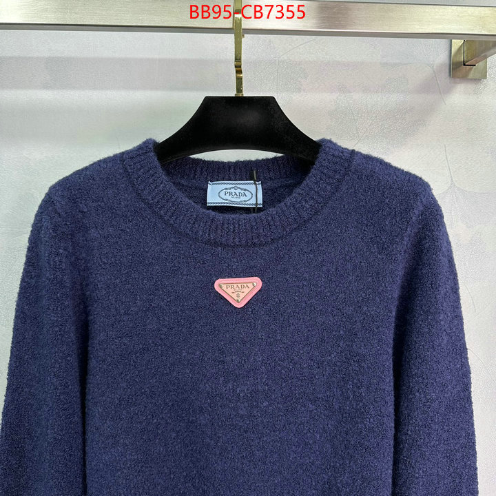 Clothing-Prada designer replica ID: CB7355 $: 95USD