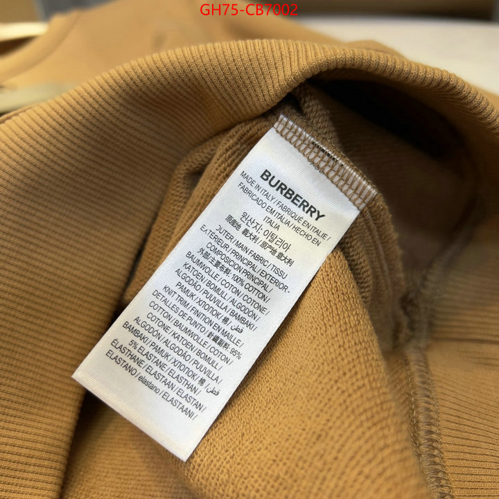 Clothing-Burberry best replica 1:1 ID: CB7002 $: 75USD