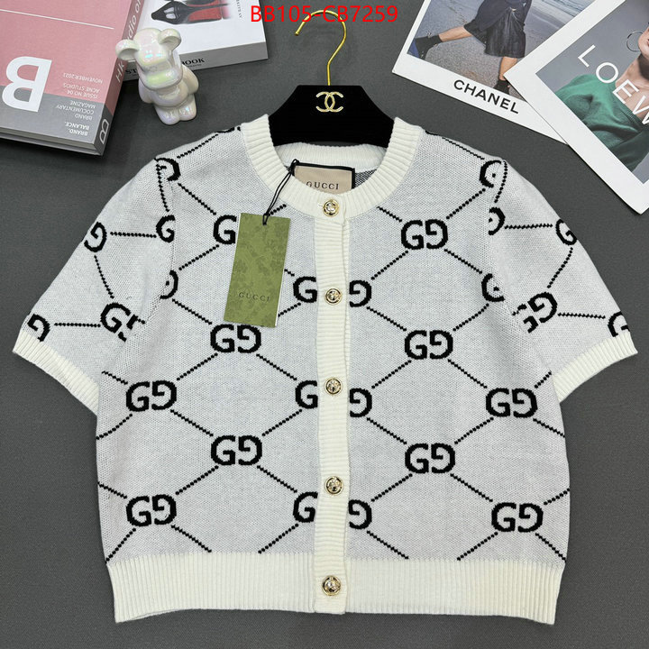 Clothing-Gucci first top ID: CB7259 $: 105USD