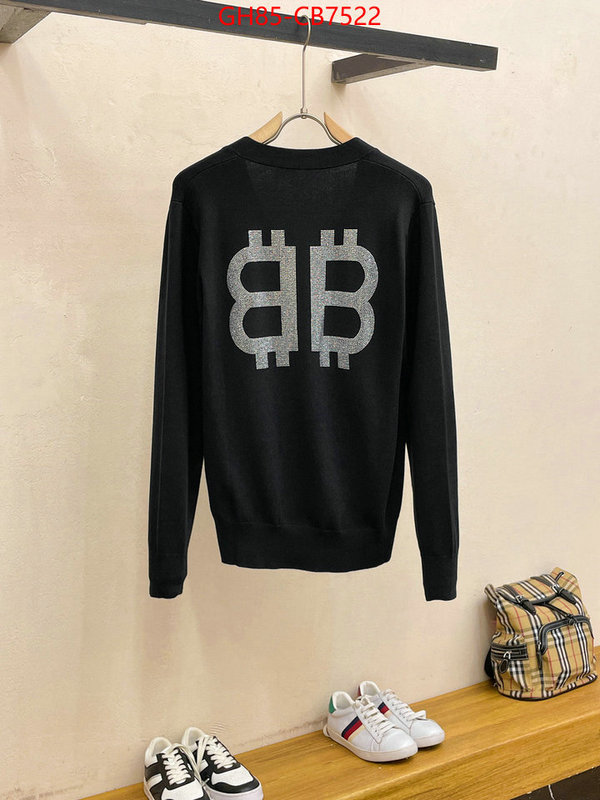 Clothing-Balenciaga how to find designer replica ID: CB7522 $: 85USD