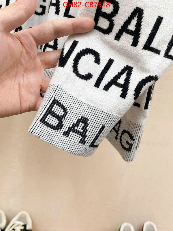 Clothing-Balenciaga best wholesale replica ID: CB7518 $: 82USD