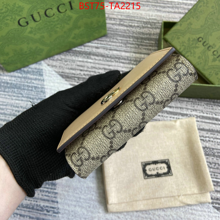 Gucci Bags(TOP)-Wallet- sell online luxury designer ID: TA2215 $: 75USD,