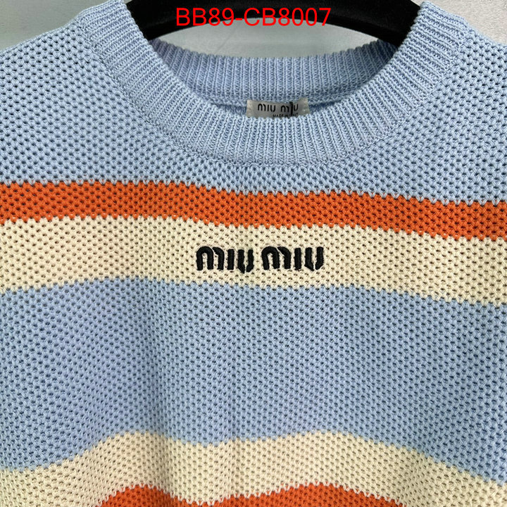 Clothing-MIU MIU from china 2024 ID: CB8007 $: 89USD