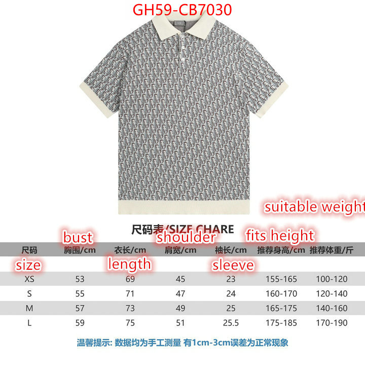 Clothing-Dior top brands like ID: CB7030 $: 59USD