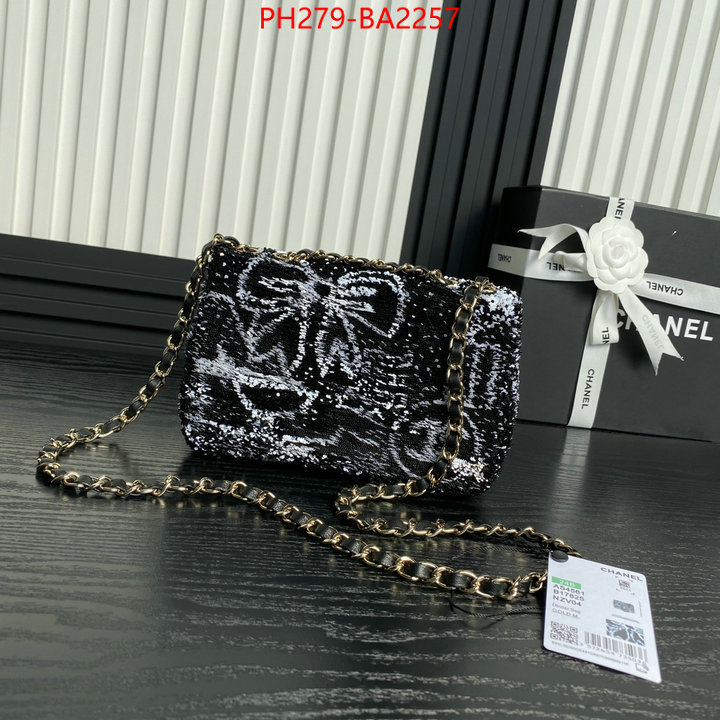 Chanel Bags(TOP)-Crossbody- replica aaaaa designer ID: BA2257 $: 279USD,