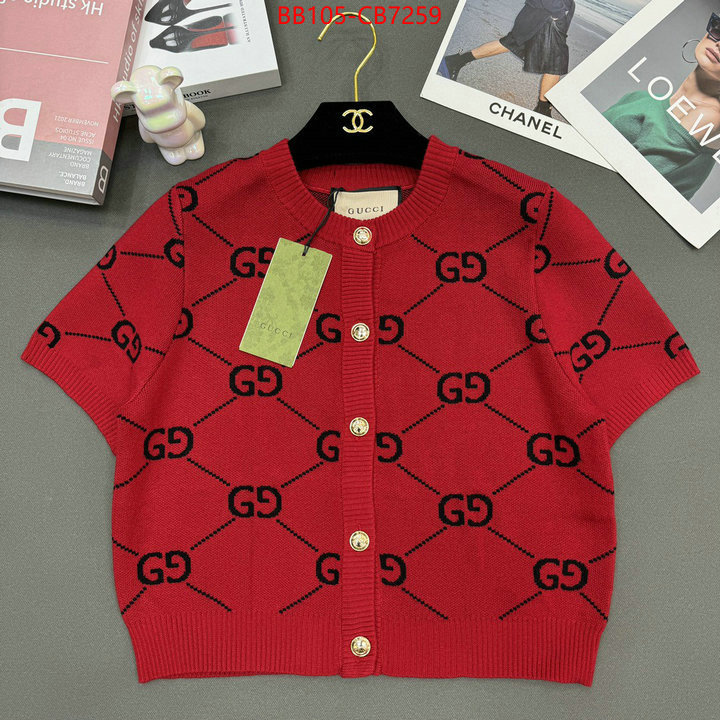 Clothing-Gucci first top ID: CB7259 $: 105USD