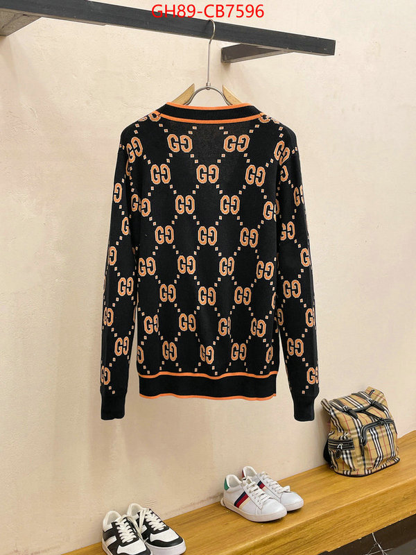 Clothing-Gucci can you buy knockoff ID: CB7596 $: 89USD