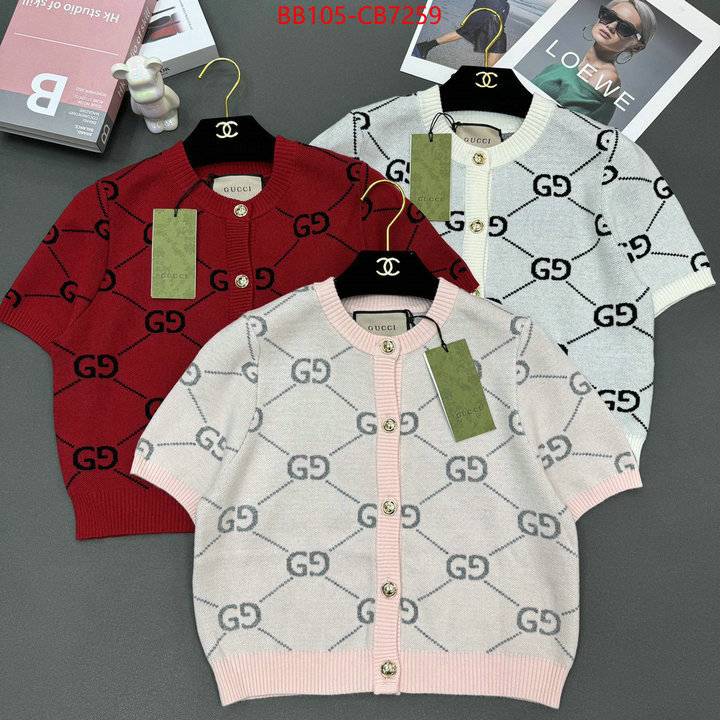 Clothing-Gucci first top ID: CB7259 $: 105USD