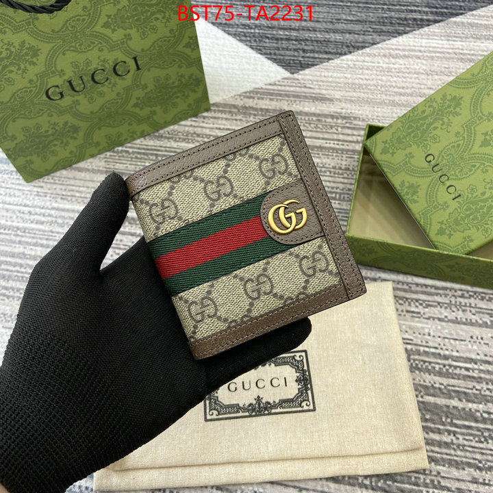 Gucci Bags(TOP)-Wallet- best replica 1:1 ID: TA2231 $: 75USD,