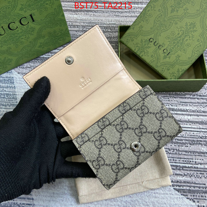 Gucci Bags(TOP)-Wallet- sell online luxury designer ID: TA2215 $: 75USD,