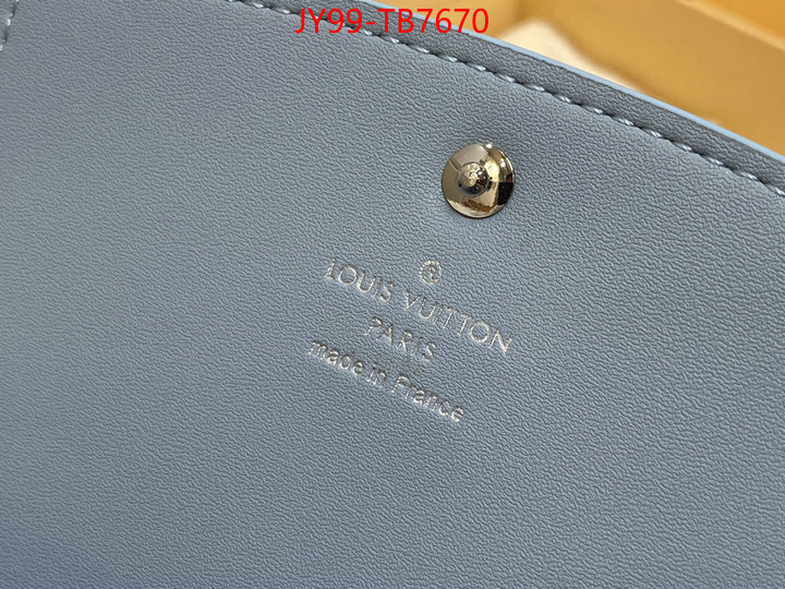 LV Bags(TOP)-Wallet fake high quality ID: TB7670 $: 99USD,