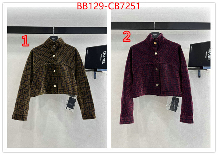 Clothing-Fendi 2024 replica ID: CB7251 $: 129USD