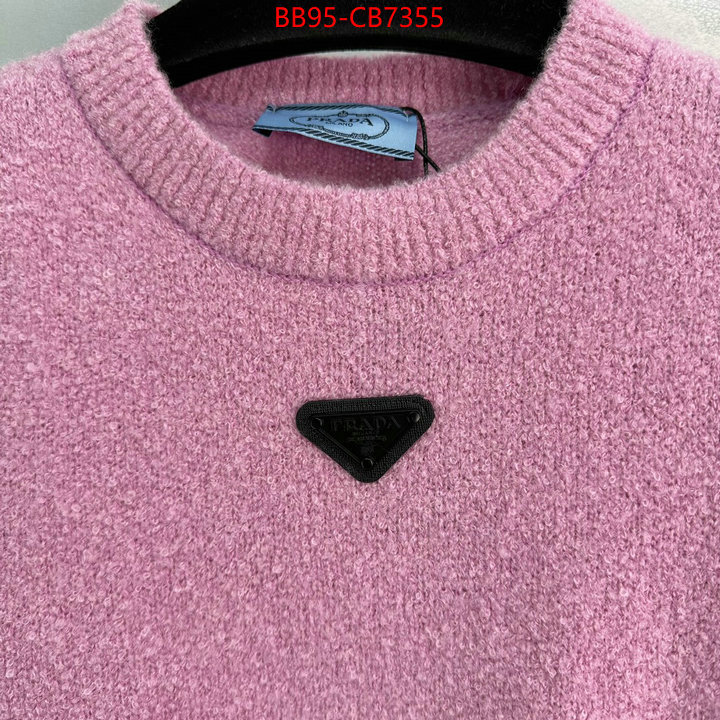 Clothing-Prada designer replica ID: CB7355 $: 95USD