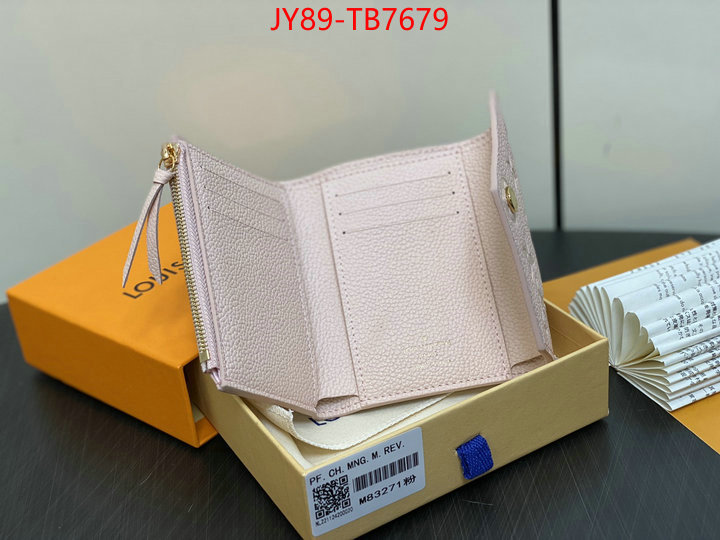 LV Bags(TOP)-Wallet fake designer ID: TB7679 $: 89USD,