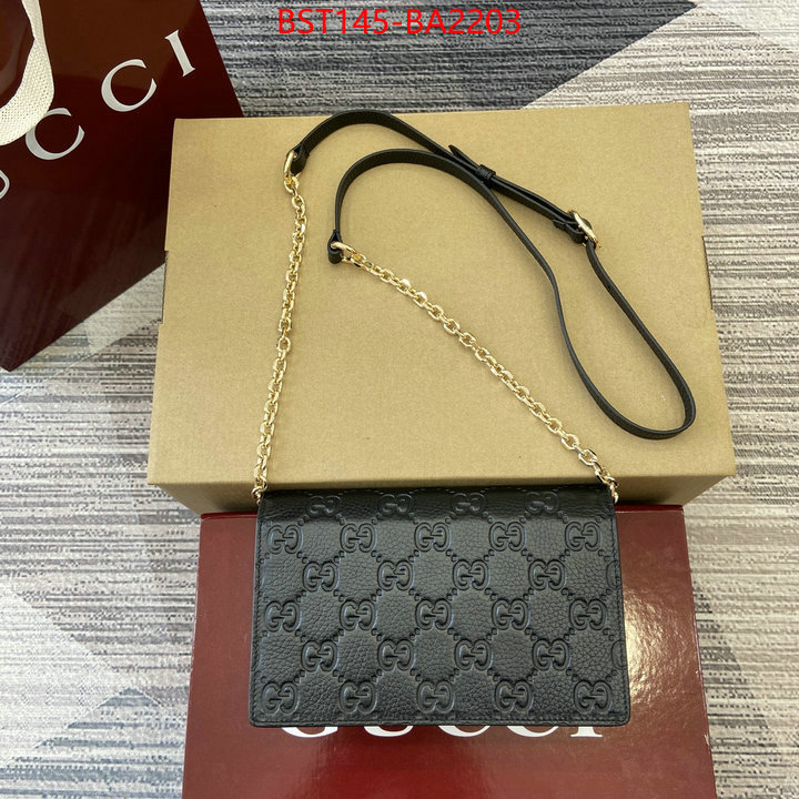 Gucci Bags(TOP)-Crossbody- what best replica sellers ID: BA2203 $: 145USD,