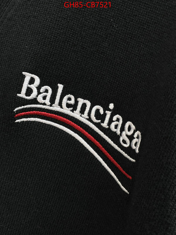 Clothing-Balenciaga luxury cheap ID: CB7521 $: 85USD