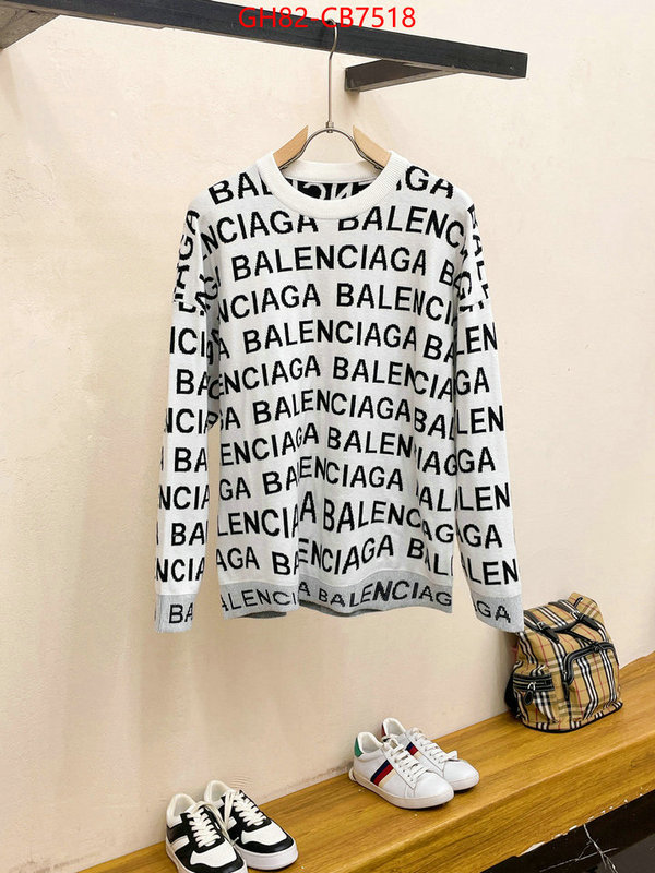 Clothing-Balenciaga best wholesale replica ID: CB7518 $: 82USD