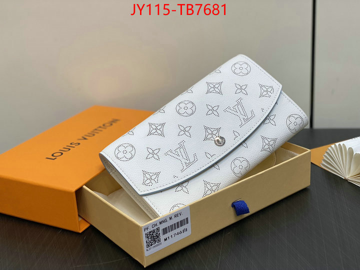 LV Bags(TOP)-Wallet luxury fake ID: TB7681 $: 115USD,