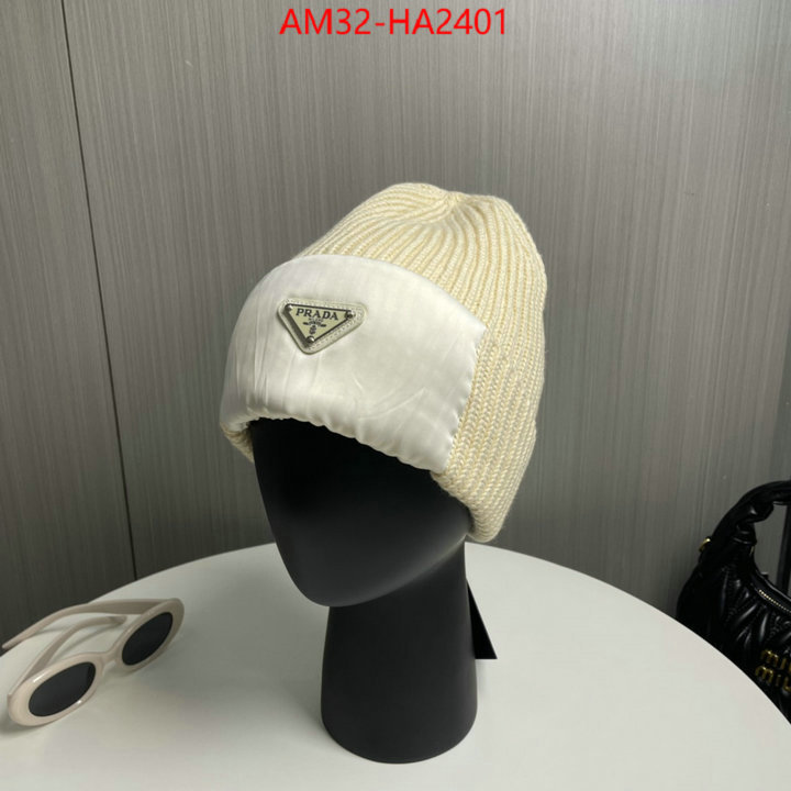 Cap (Hat)-Prada top fake designer ID: HA2401 $: 32USD