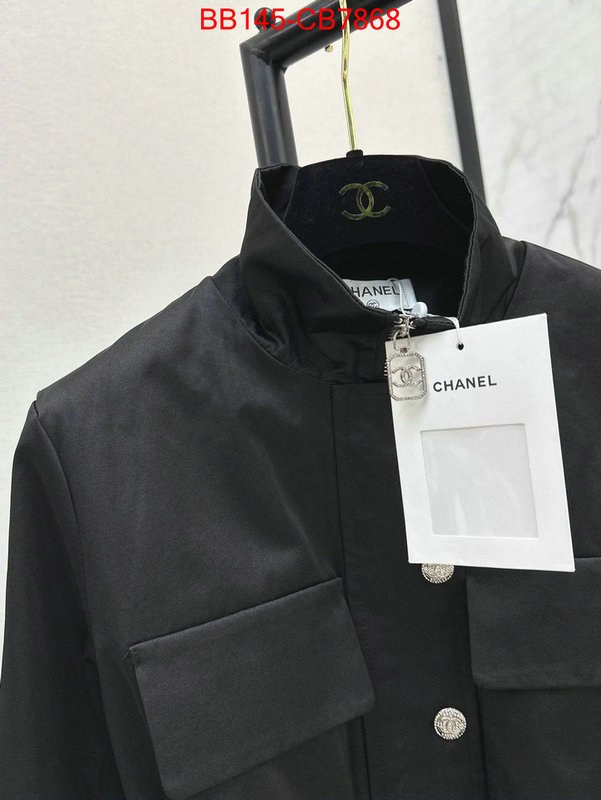 Clothing-Chanel brand designer replica ID: CB7868 $: 145USD