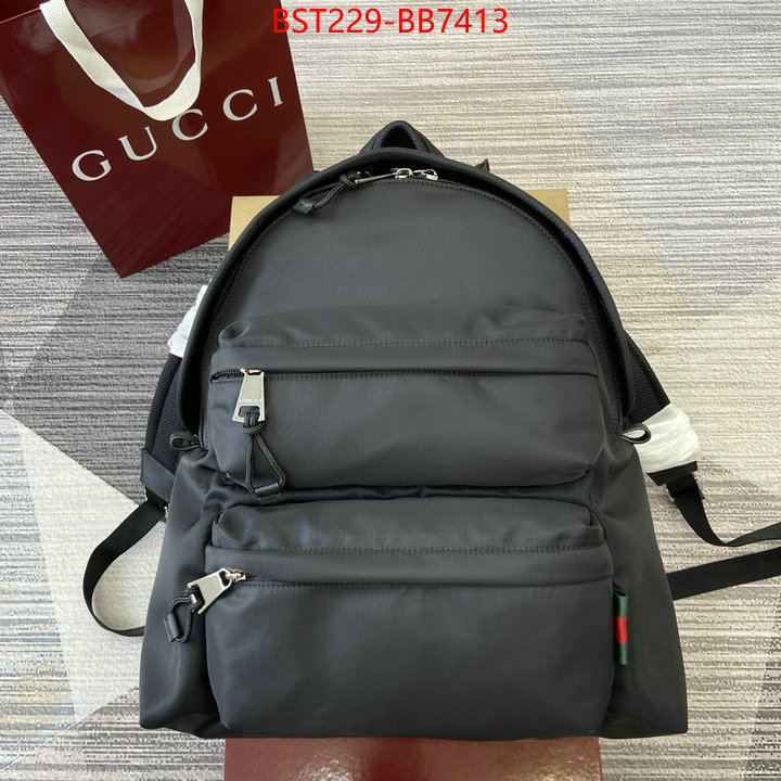 Gucci Bags(TOP)-Backpack- replica designer ID: BB7413 $: 229USD,