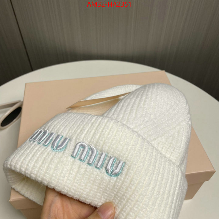 Cap(Hat)-Miu Miu shop cheap high quality 1:1 replica ID: HA2351 $: 32USD