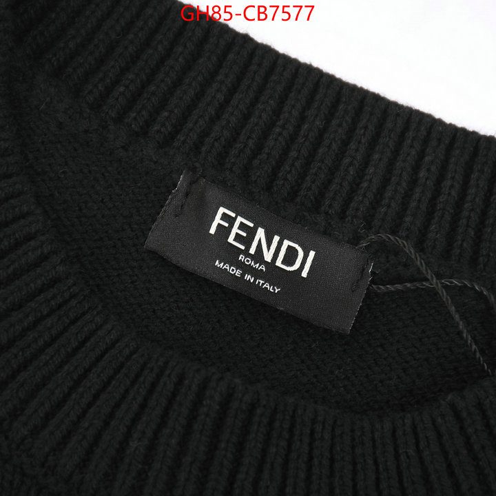 Clothing-Fendi best luxury replica ID: CB7577 $: 85USD