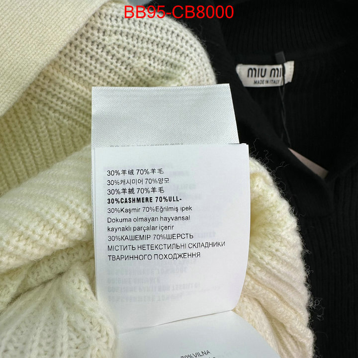 Clothing-MIU MIU high quality designer ID: CB8000 $: 95USD