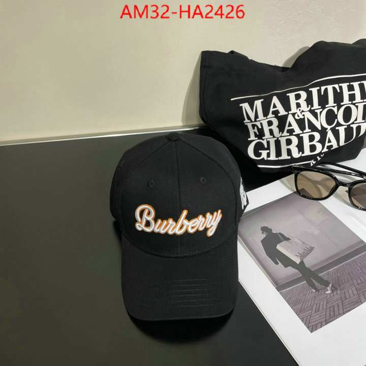 Cap(Hat)-Burberry top fake designer ID: HA2426 $: 32USD