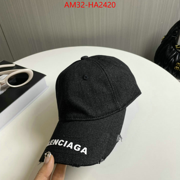 Cap(Hat)-Balenciaga sale outlet online ID: HA2420 $: 32USD