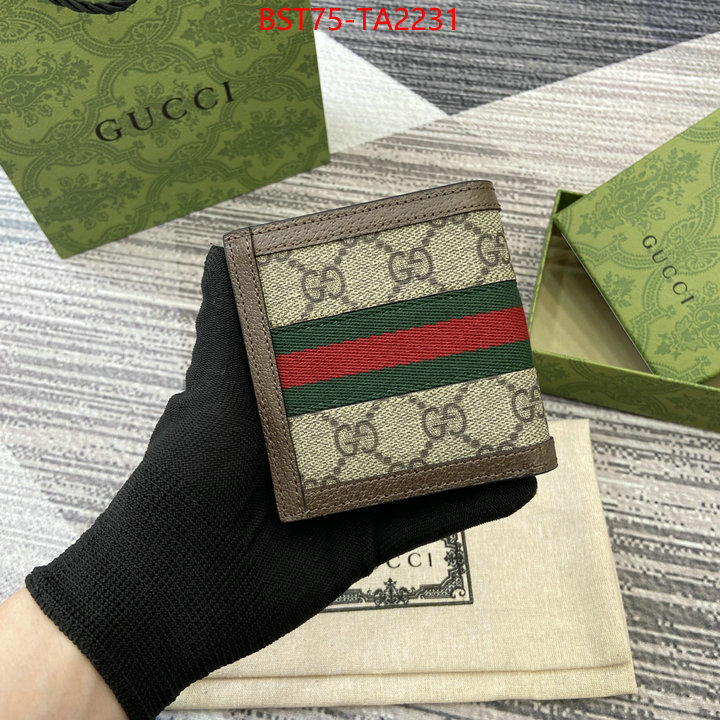 Gucci Bags(TOP)-Wallet- best replica 1:1 ID: TA2231 $: 75USD,