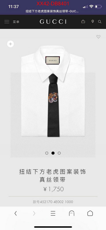 Ties-Gucci top fake designer ID: DB8401 $: 42USD