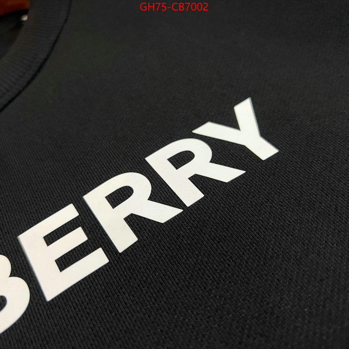 Clothing-Burberry best replica 1:1 ID: CB7002 $: 75USD