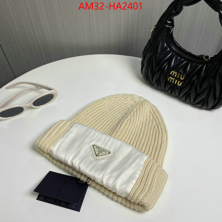 Cap (Hat)-Prada top fake designer ID: HA2401 $: 32USD