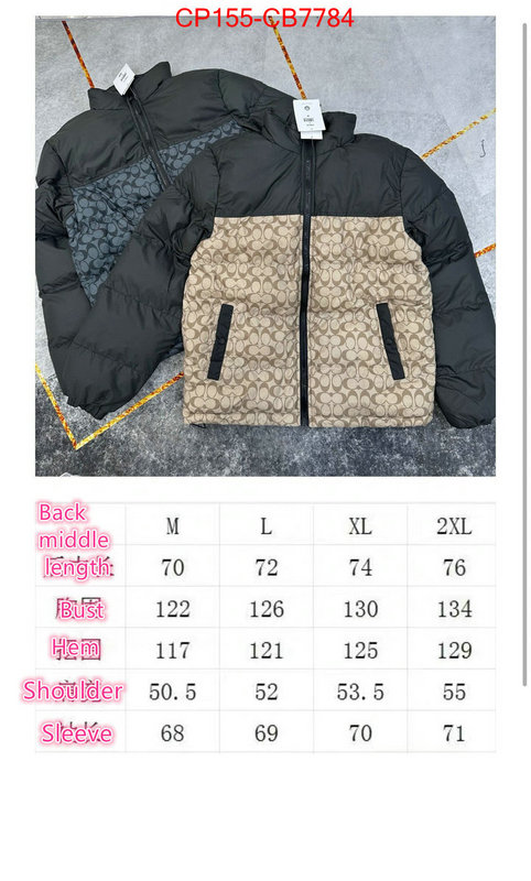 Down jacket Women-Coach new designer replica ID: CB7784 $: 155USD