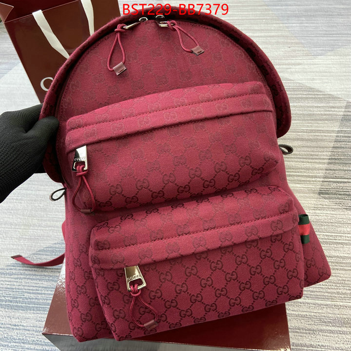 Gucci Bags(TOP)-Backpack- buy cheap replica ID: BB7379 $: 229USD,