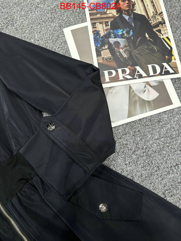 Clothing-Prada wholesale designer shop ID: CB8028 $: 145USD