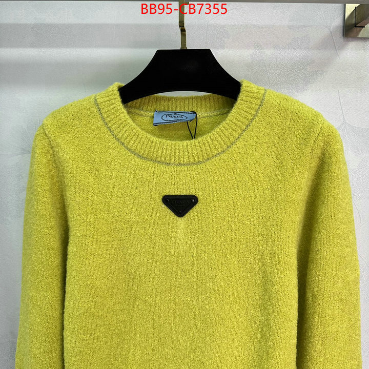 Clothing-Prada designer replica ID: CB7355 $: 95USD