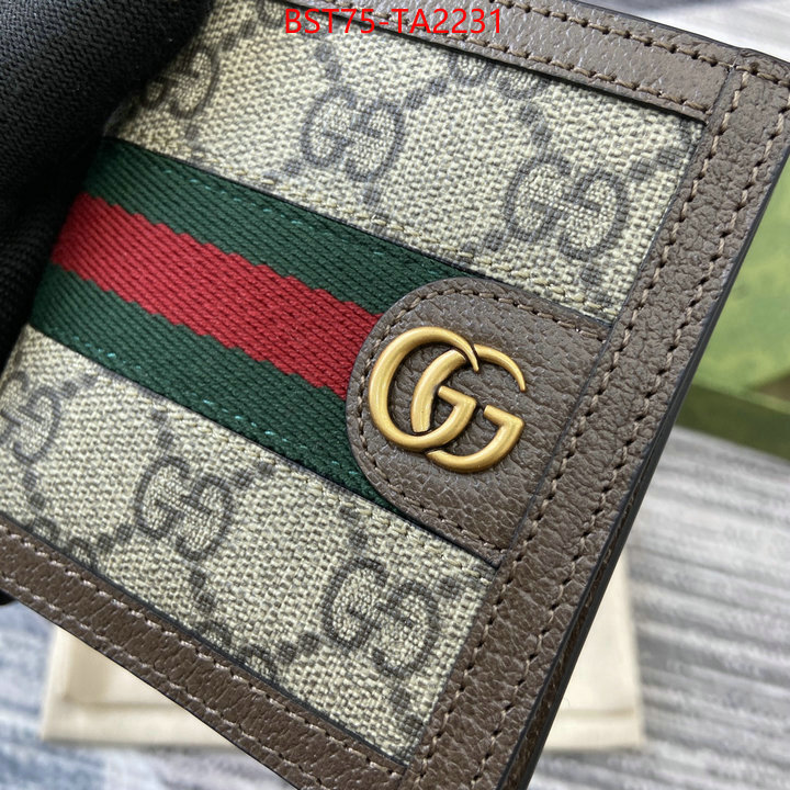 Gucci Bags(TOP)-Wallet- best replica 1:1 ID: TA2231 $: 75USD,