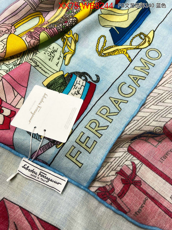 Scarf-Ferragamo wholesale designer shop ID: MB8244 $: 75USD