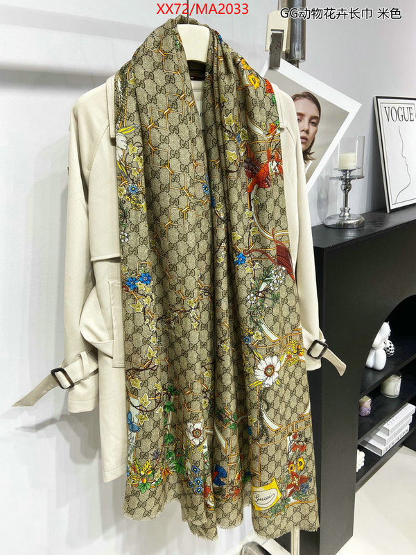 Scarf-Gucci top perfect fake ID: MA2033 $: 72USD