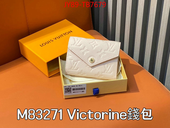 LV Bags(TOP)-Wallet fake designer ID: TB7679 $: 89USD,