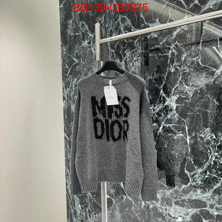 Clothing-Dior fashion replica ID: CB7875 $: 139USD