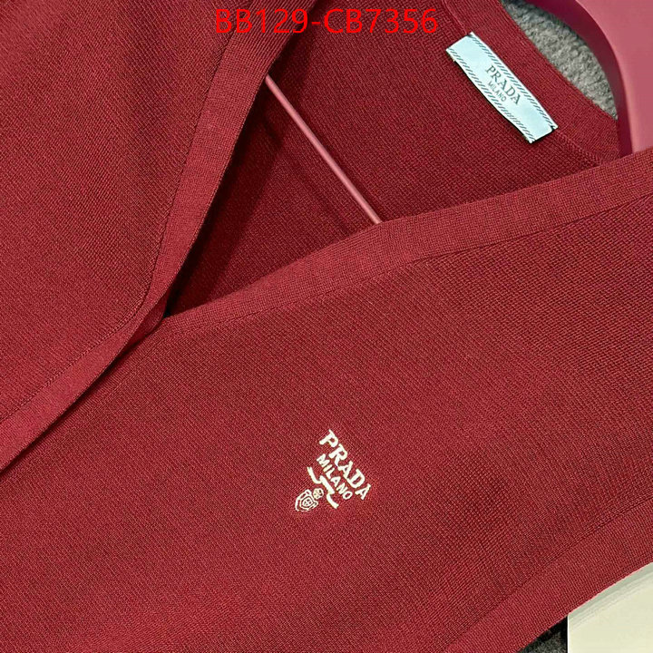 Clothing-Prada 1:1 replica ID: CB7356 $: 129USD