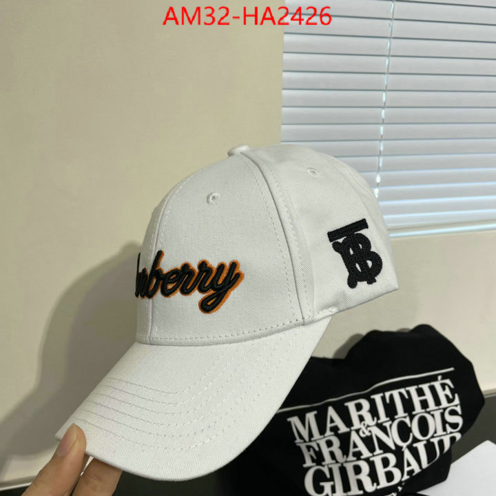 Cap(Hat)-Burberry top fake designer ID: HA2426 $: 32USD