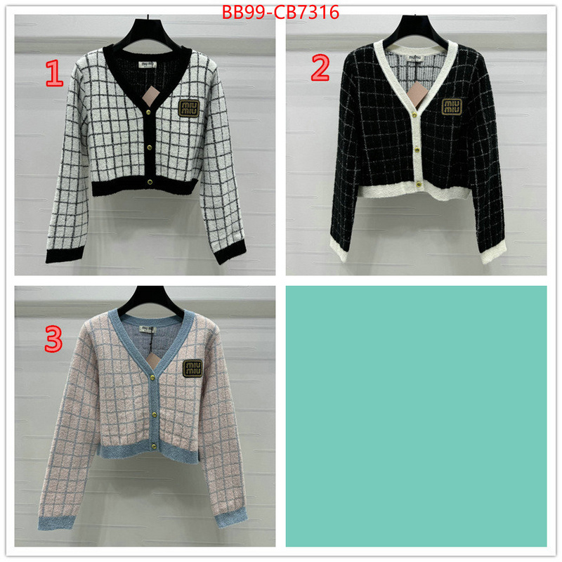 Clothing-MIU MIU aaaaa+ replica ID: CB7316 $: 99USD